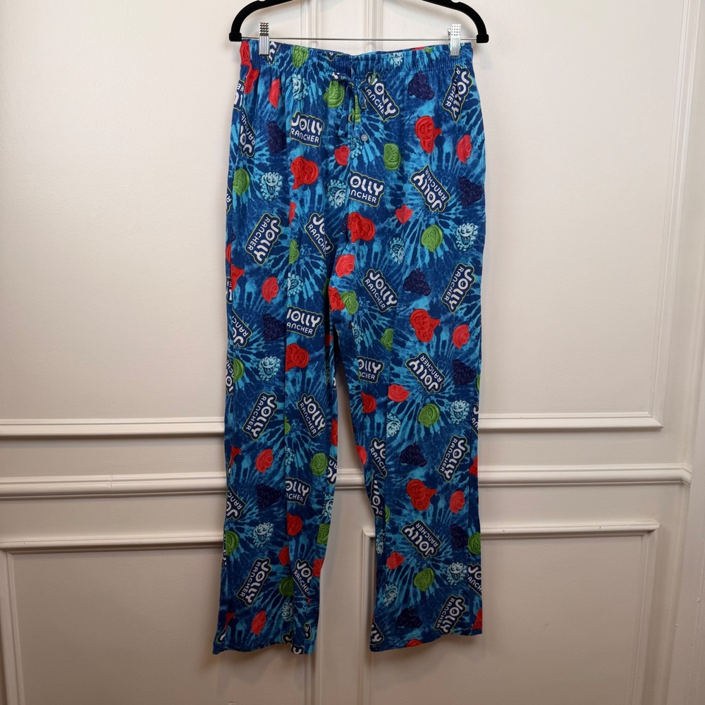 Jolly Rancher Mens Blue Tie Dye Pajama Pants Hershey Chocolate World Medium NWT